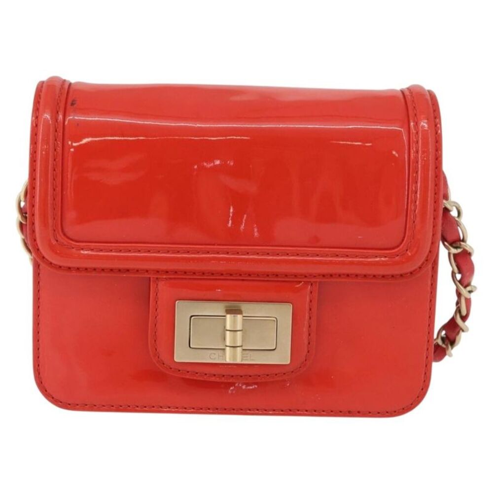Chanel Reissue 2.55 Clutch Patent Leather Red Patent_Leather Shoulder Bag Bag